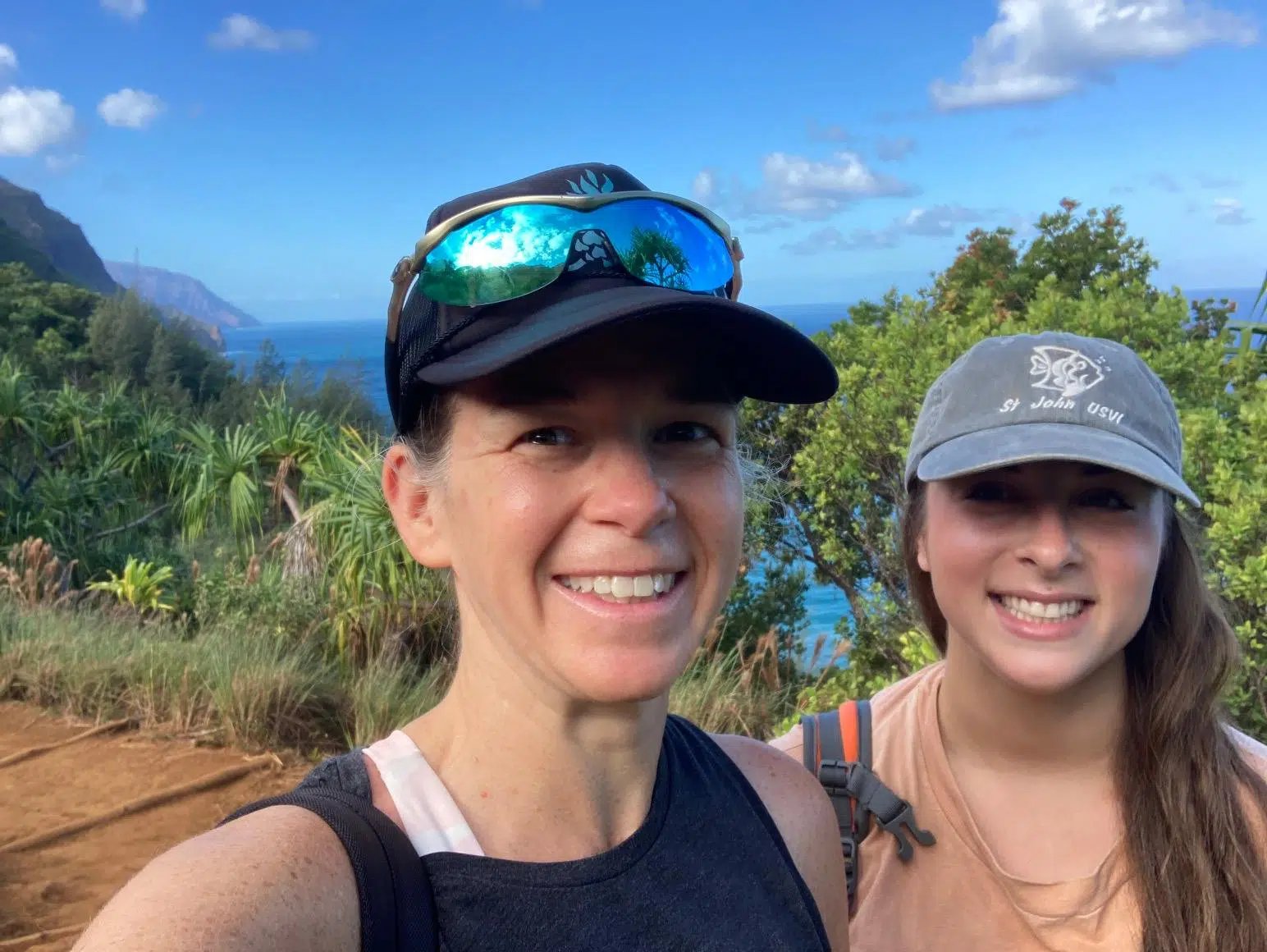 My cousin and I early on the Kalalau Trail
